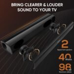 Sound Bars for TV, 40 Watts Small Soundbar for Tv,Surround Sound System TV Sound Bar Speakers with Bluetooth/Optical/Aux Connection for Pc/Gaming/Projectors,17Inch