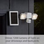 Solar Floodlight, Outdoor Motion-Sensor Security Light, White (Starter Kit)