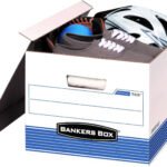 20 Pack STOR/FILE Medium-Duty File Storage Boxes, Fastfold, Lift-Off Lid, Letter/Legal, White/Blue