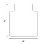 ES Robbins Task Series Chair Mat with Anchorbar for Carpet up to .25", 36" X 48", Clear