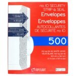 #10 Security Strip & Seal Envelopes, 24Lb, 4 1/8"X9 1/2" 500-Count