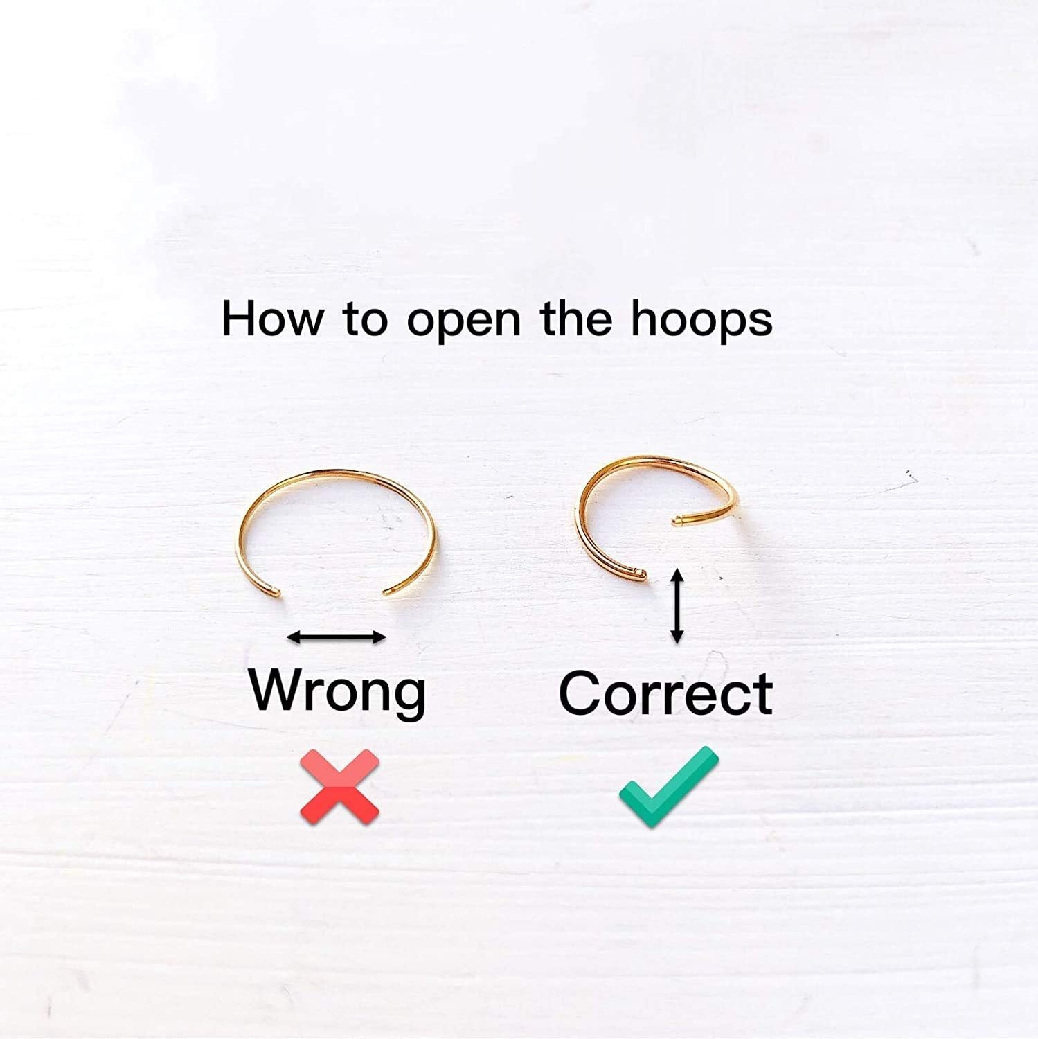 14K Gold Filled Small Hoop Earrings for Cartilage Nose, Tiny Thin 7Mm Piercing Hoop Ring 22 Gauge