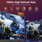 Large Portable Monitor-18.5 Inch Computer Gaming Display 100Hz 120% Srgb FHD 1080P USB-C HDMI IPS Screen for Laptop Mac Surface PC PS4/PS5 Xbox with Kickstand VESA Mountable Speakers