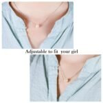 10Th Birthday Gifts for Girls S925 Sterling Silver Pink Pearl Necklace as Gifts for 10 Year Old Girl, Adjustable Length 10 Birthday Ideas for Girls Trendy 2024