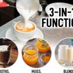 Powerful Milk Frother Wand - Ultra Fast Handheld Drink Mixer - Electric Whisk Foam Maker for Coffee, Lattes, Cappuccino, Frappe, Matcha, Hot Chocolate & Coffee Creamer - Milk Boss Black