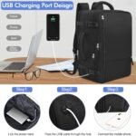 Carry-On Backpack for Men Women, Travel Backpack Flight Approved, Personal Item Backpack Bag on Airplanes, Black Backpacks for Traveling, Travel Essentials Must Haves