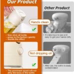 Oil Sprayer for Cooking, 2 in 1 Olive Oil Dispenser Bottle for Kitchen, 17Oz/500Ml Premium Glass Oil Bottle, Food-Grade Oil Mister for Air Fryer, Salad, Frying, BBQ (Creamy White)