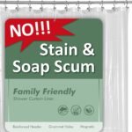 Plastic Shower Liner Clear - Premium PEVA Shower Curtain Liner with Rustproof Grommets and 3 Magnets, Waterproof Cute Lightweight Standard Size Shower Curtains for Bathroom - Clear