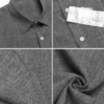 Men'S Linen Shirts Casual Button down Short Sleeve Summer Beach Shirt Hawaiian Vacation Shirts