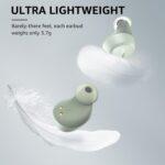 A1 Mini Wireless Earbuds Bluetooth 5.3 in Ear Light-Weight Headphones Built-In Microphone, IPX5 Waterproof, Immersive Premium Sound Long Distance Connection Headset with Charging Case, Green