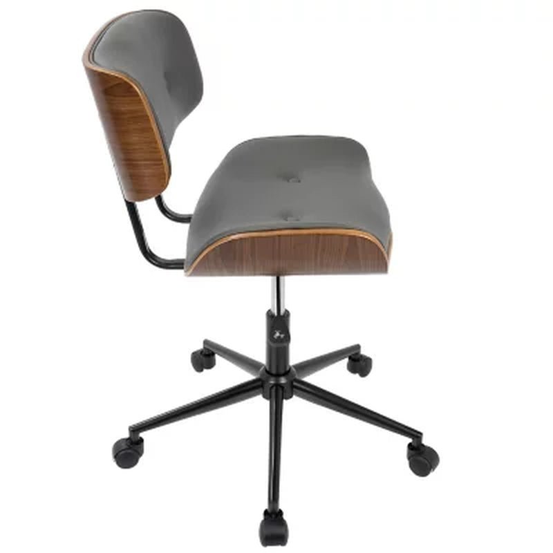 Lombardi Mid-Century Modern Adjustable Office Chair, Assorted Colors