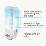 Home SH502 Indoor Plug-In Fly Trap for Flies, Fruit Flies, Moths, Gnats, and Other Flying Insects – 400 Sq Ft of Protection