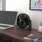 11-Inch Air Circulator Fan with 90-Degree Tilt Head and 3 Speed Settings, Ultra Quiet (30 Db), Lightweight (3 LBS), Black, 6.3"D X 11.1"W X 10.9"H