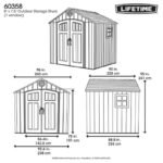 Lifetime 8'X 7.5' Outdoor Storage Shed