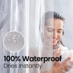 Bathroom Shower Curtain - Waterproof Plastic Shower Curtain Premium PEVA Non-Toxic with Rust Proof Grommets Clear 8G Heavy Duty Bathroom Accessories 72X72