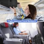 Carry-On Backpack for Men Women, Travel Backpack Flight Approved, Personal Item Backpack Bag on Airplanes, Black Backpacks for Traveling, Travel Essentials Must Haves