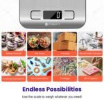 Food Scale, Digital Kitchen Scale, 304 Stainless Steel, Weight in Grams and Ounces for Baking, Cooking, and Meal Prep, LCD Display, Medium