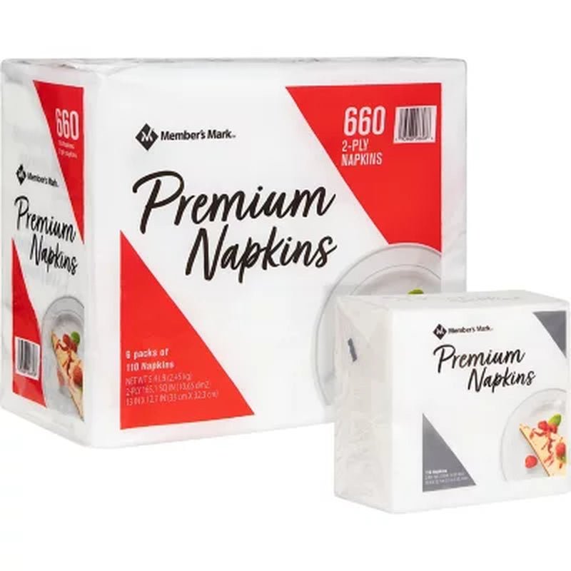 9cb1f06e297afd8d22d659655635c5a6 Member'S Mark Premium White 2-Ply Napkins, 13" X 12.7" 110/Pk., 6 Pk