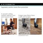 ES Robbins Task Series Chair Mat with Anchorbar for Carpet up to .25", 36" X 48", Clear
