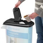 Buddeez Food Storage and Dispenser, Black, 32 Qt.