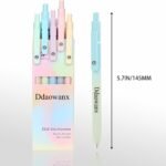 Gel Pens, 5 Pcs 0.7Mm Quick Dry Black Ink Pens Fine Point Smooth Writing Pens, Cute Office School Supplies Gifts for Women (5 Pcs Gradient-Black Ink)