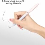 Gel Pens, 5 Pcs 0.7Mm Quick Dry Black Ink Pens Fine Point Smooth Writing Pens, Cute Office School Supplies Gifts for Women (5 Pcs Gradient-Black Ink)