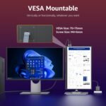 Large Portable Monitor-18.5 Inch Computer Gaming Display 100Hz 120% Srgb FHD 1080P USB-C HDMI IPS Screen for Laptop Mac Surface PC PS4/PS5 Xbox with Kickstand VESA Mountable Speakers