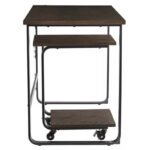 Member'S Mark Dakota 2-Piece Writing Desk and C-Table Set, Dark Brown
