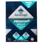 Premium Bright Ink Jet and Laser Paper, 8.5"X11" Letter, White, 24Lb, 97 Bright, 1 Ream of 800 Sheets