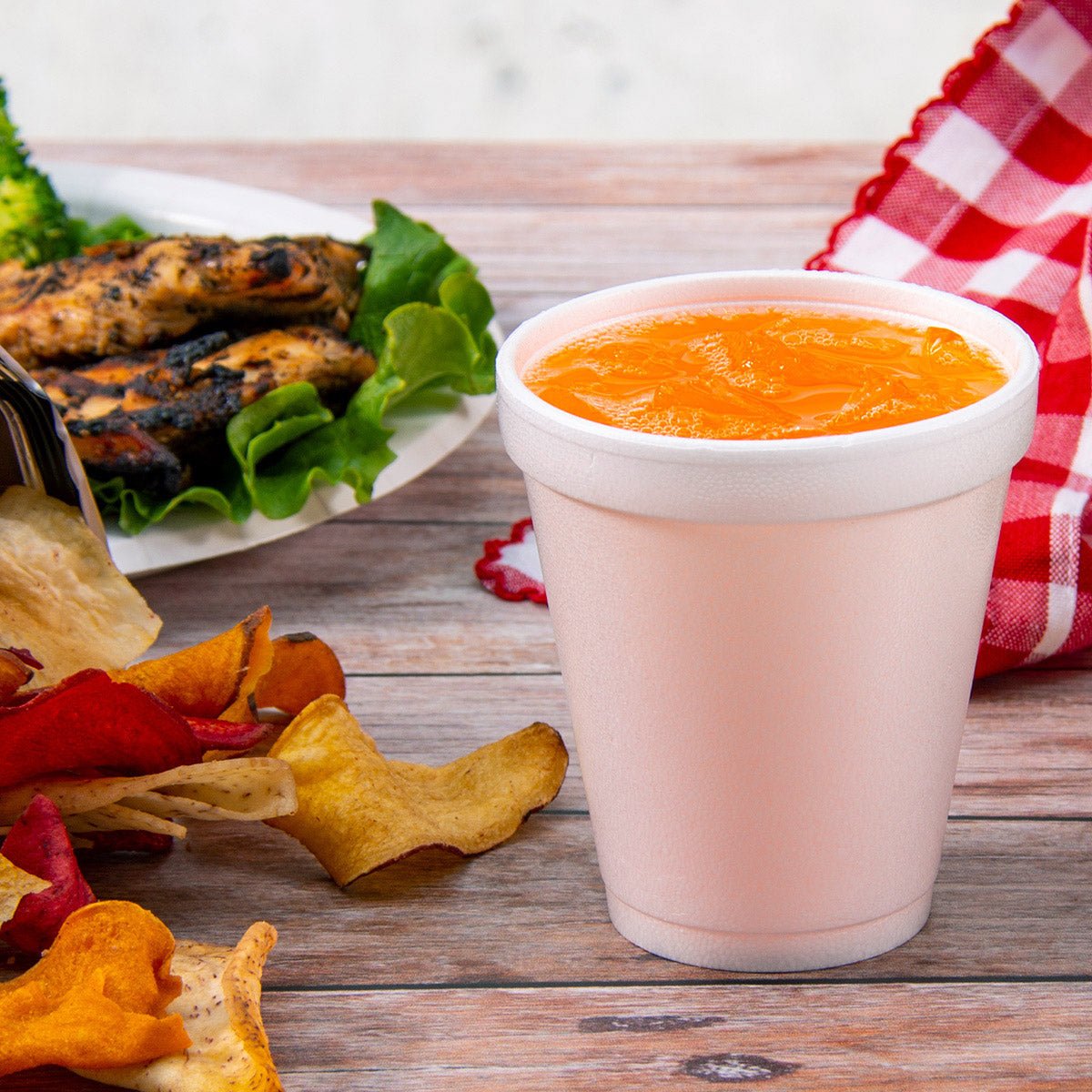 8 Oz White Foam Cups, 1000-Count