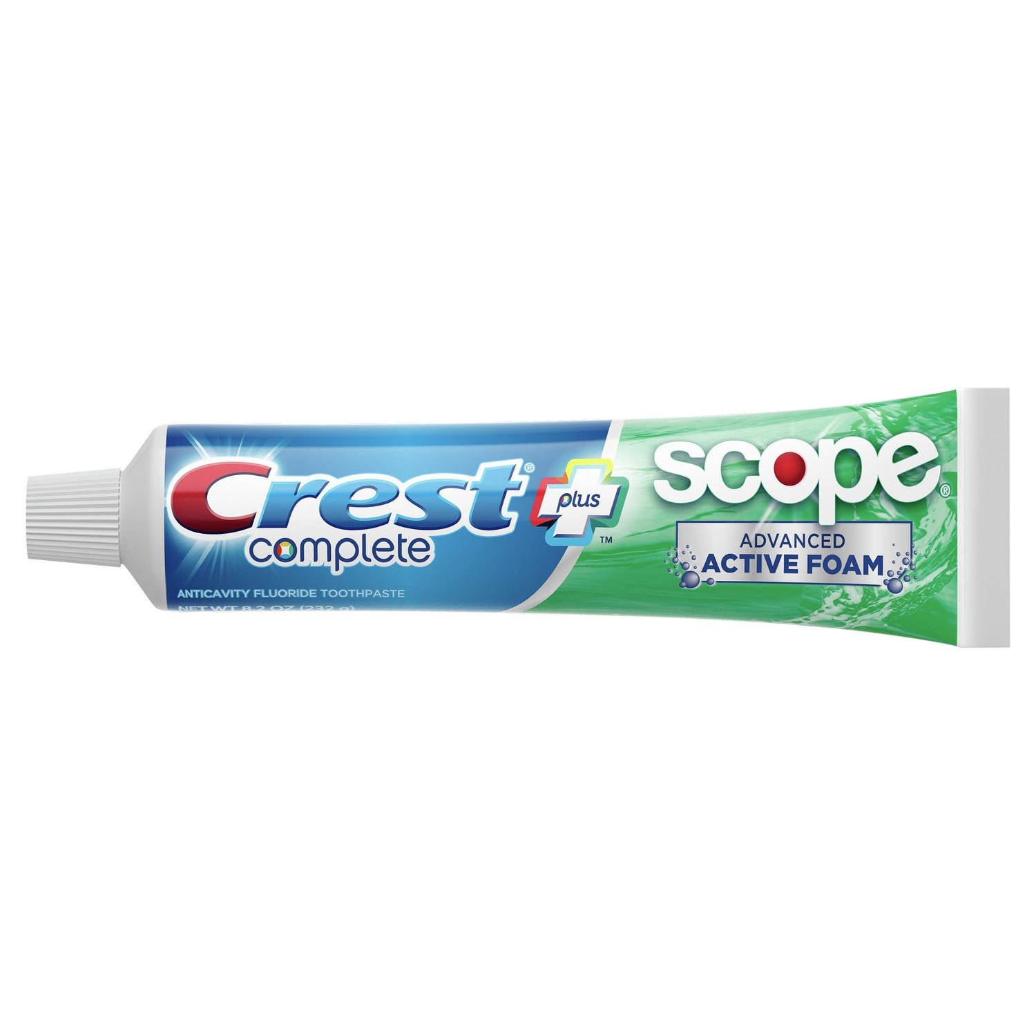 Complete + Scope Advanced Active Foam Toothpaste, 8.2 Oz, 5-Pack