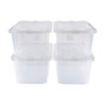 27 Gallon Clear Storage Bin, 4-Pack