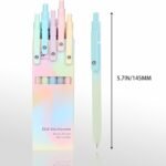 Gel Pens, 5 Pcs 0.7Mm Quick Dry Black Ink Pens Fine Point Smooth Writing Pens, Cute Office School Supplies Gifts for Women (5 Pcs Gradient-Black Ink)