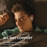 A1 Mini Wireless Earbuds Bluetooth 5.3 in Ear Light-Weight Headphones Built-In Microphone, IPX5 Waterproof, Immersive Premium Sound Long Distance Connection Headset with Charging Case, Green