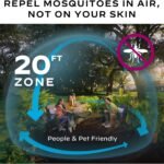 Rechargeable Mosquito Repeller Refills; Advanced Repellent Formula Provides 20 Foot Protection Zone; Compatible with  E-Series & Radius Only; No DEET, Spray or Flame
