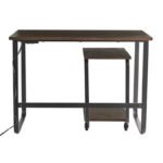 Member'S Mark Dakota 2-Piece Writing Desk and C-Table Set, Dark Brown