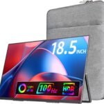 Large Portable Monitor-18.5 Inch Computer Gaming Display 100Hz 120% Srgb FHD 1080P USB-C HDMI IPS Screen for Laptop Mac Surface PC PS4/PS5 Xbox with Kickstand VESA Mountable Speakers