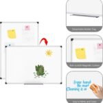 Large Magnetic Dry Erase Whiteboard 48 X 36 Inch, 4' X 3' Big Premium White Board for Wall with Marker Tray | Silver Aluminum Frame Presentation Board for Home Office Classroom