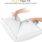 Bed Pillows for Sleeping Queen Size (White), Set of 2, Cooling Hotel Quality, Gusseted Pillow for Back, Stomach or Side Sleepers