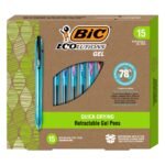 Ecolutions Ocean-Bound Retractable Gel Pens, Medium Point 1.0Mm, Assorted Ink, 15-Count