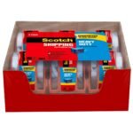 Shipping Packaging Tape with Dispenser, Heavy Duty, 1.88" X 19.4 Yds, 6-Count